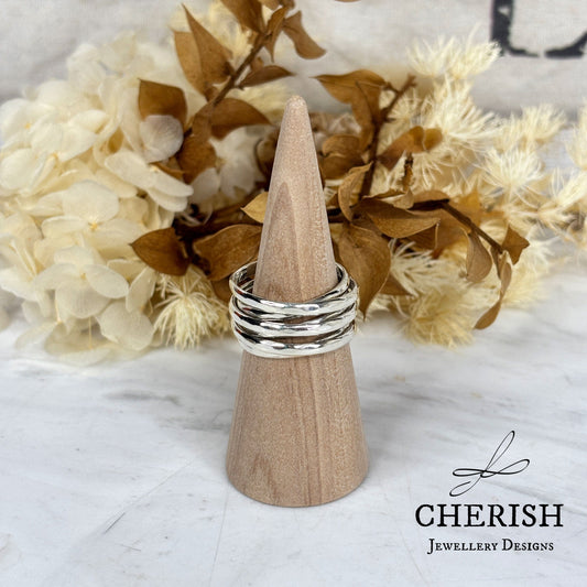 Hammered Coiled Ring