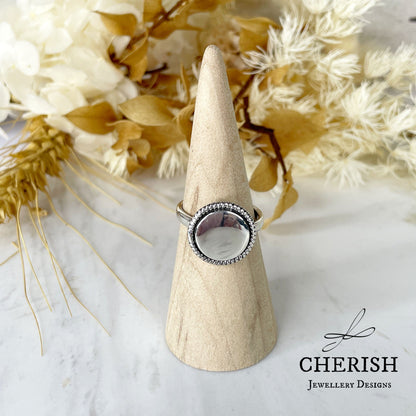 Flat SS Ring with rope edge