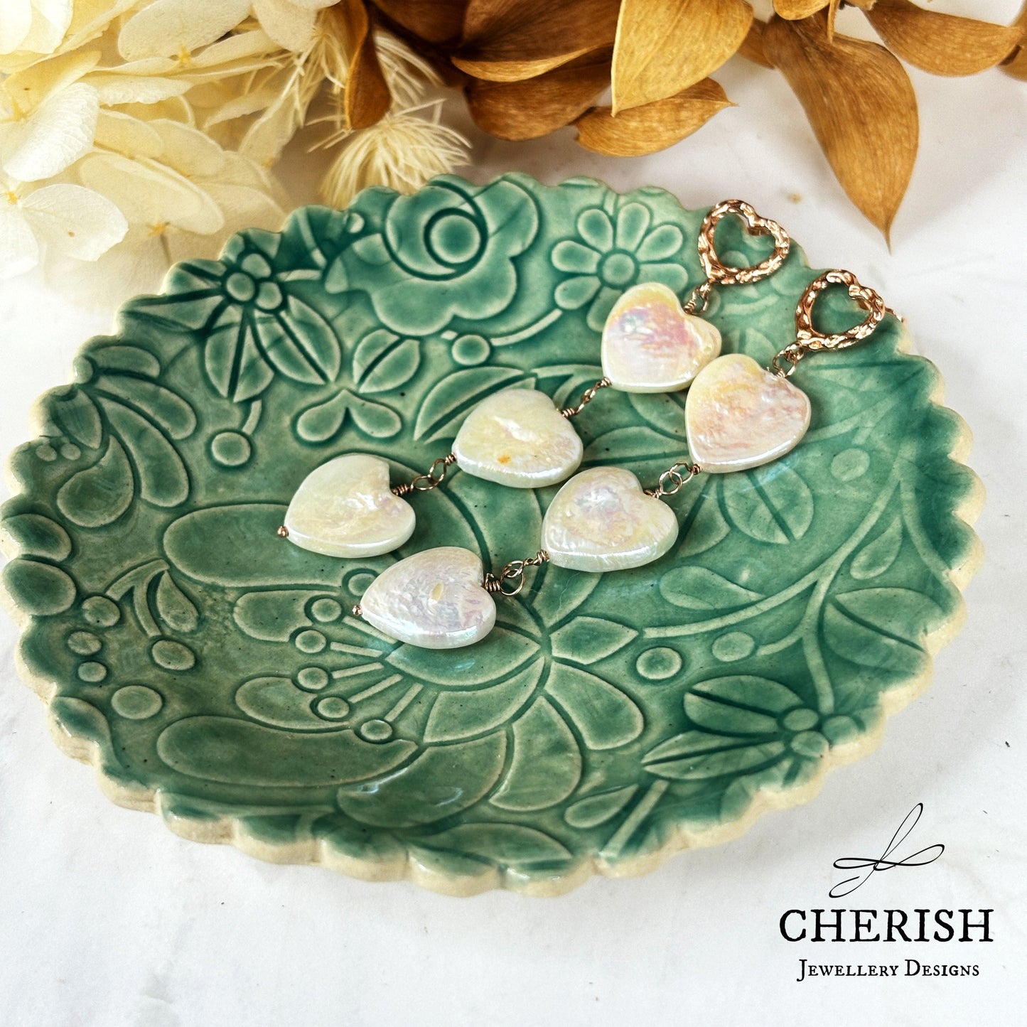 Rosa Heart Drop Earrings