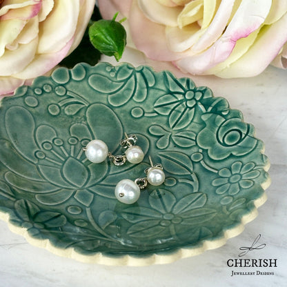 Rosie Small Pearl Stud Drops