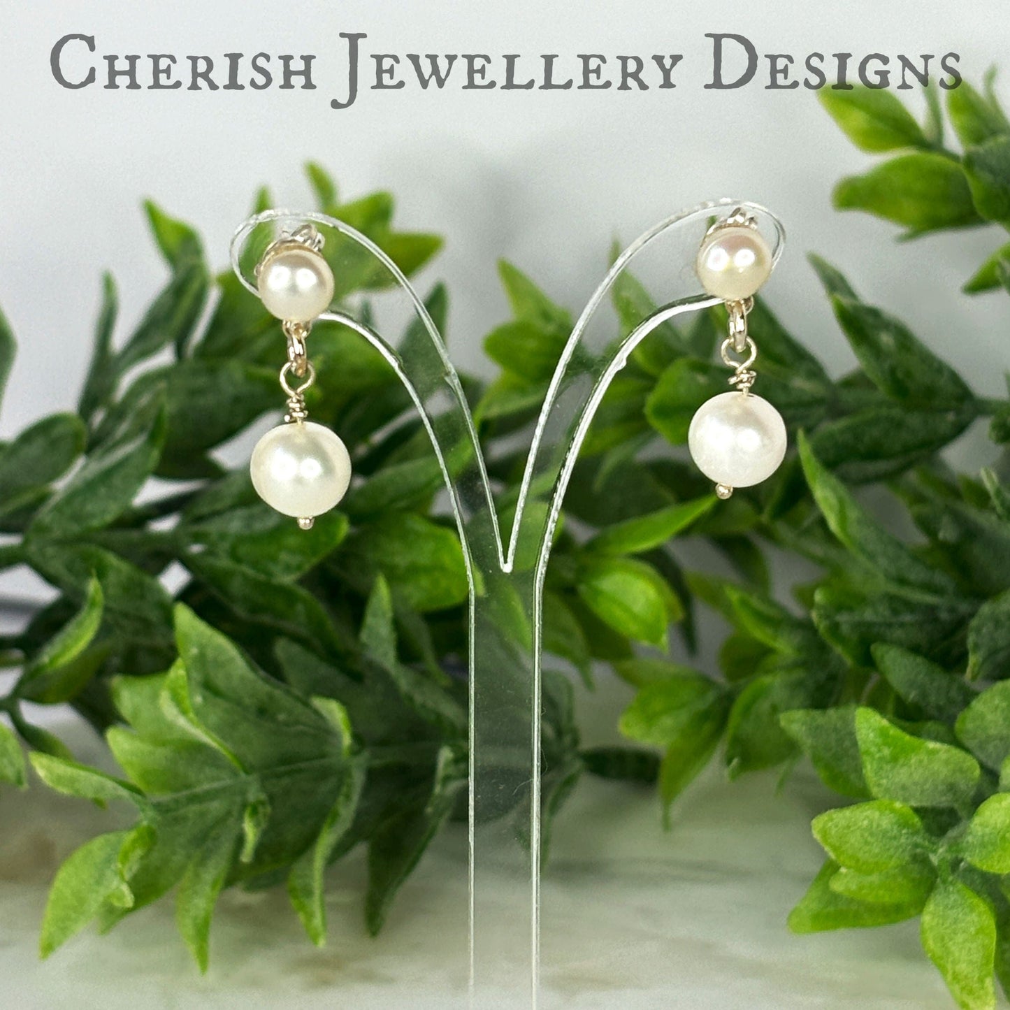 Rosie Small Pearl Stud Drops