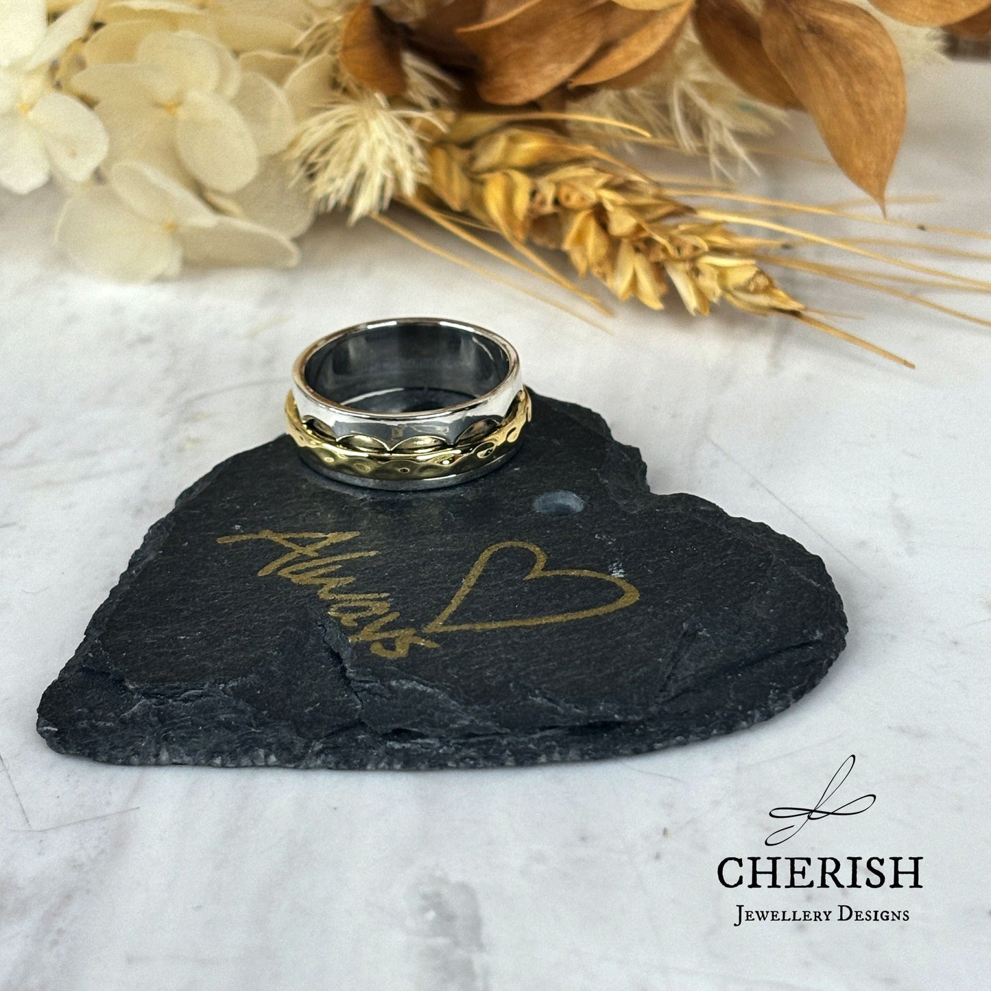 Dream Spinner ring with brass band