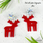 Scandi Reindeer and Star Stud Dangles