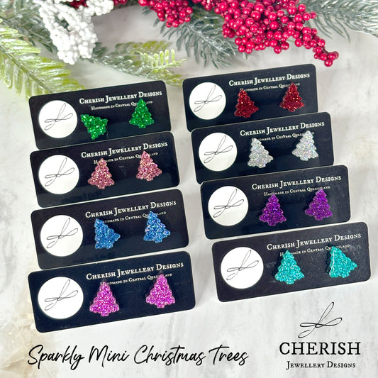 Sparkly Mini Christmas Trees