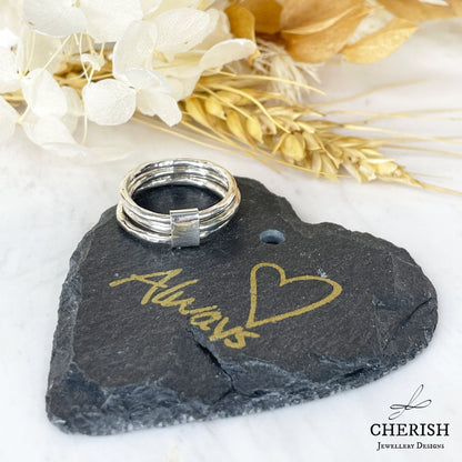 Triple Hammered Ring