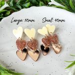 Triple your love Earrings large