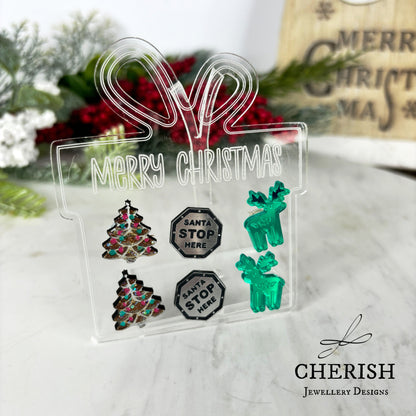 Merry Christmas Present Stud Card