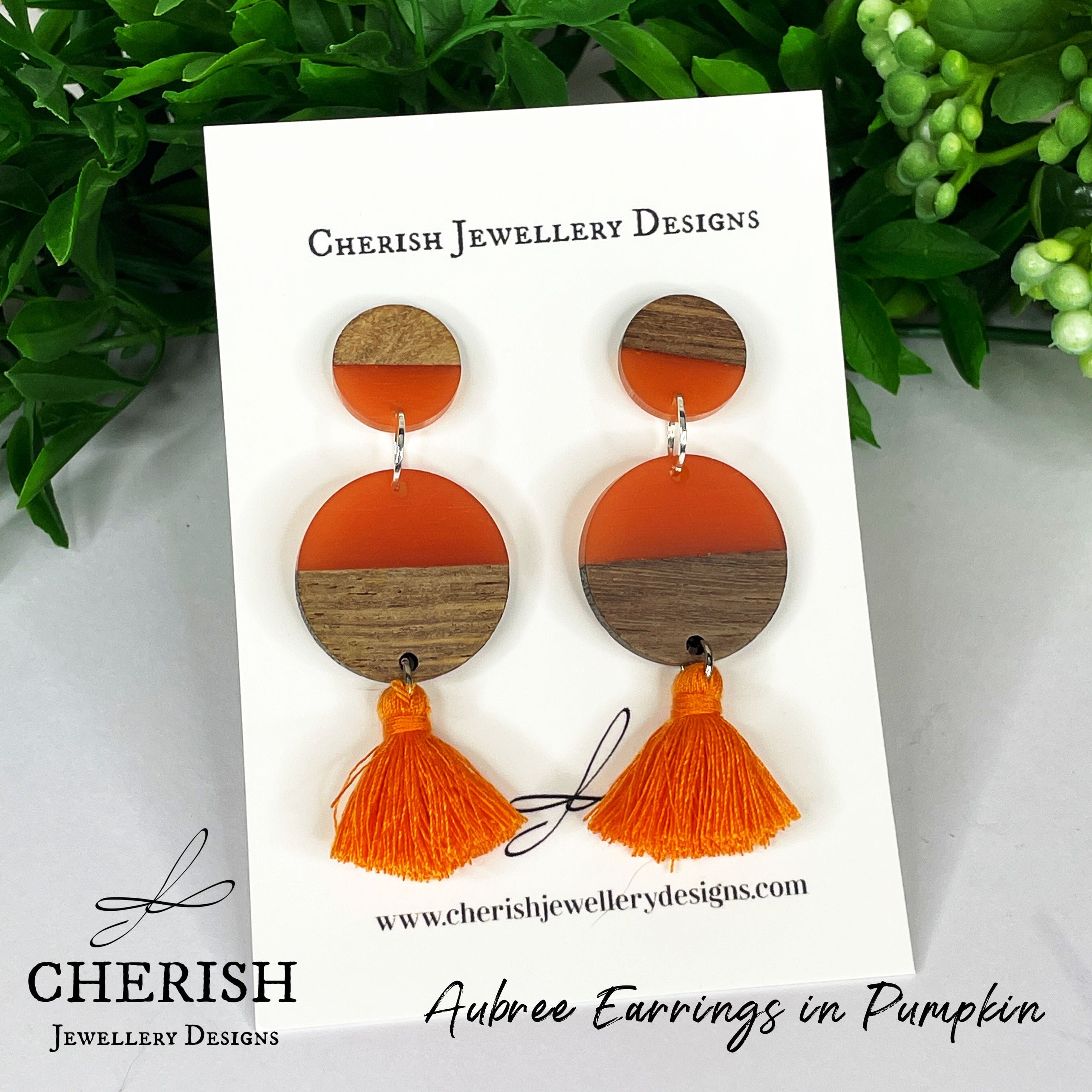 Aubree Earrings in Pumpkin