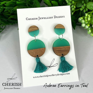 Aubree Earrings in Teal