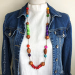 Bayong & Rainbow Howlite Rondelle Necklace