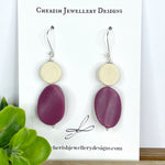 Fossil Bicolour Resin Earrings