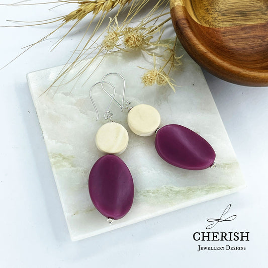 Fossil Bicolour Resin Earrings