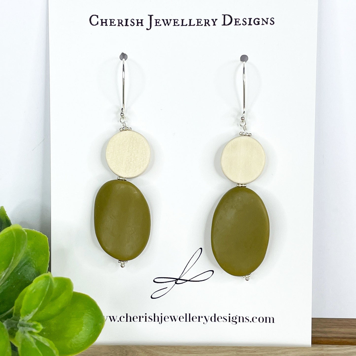 Fossil Bicolour Resin Earrings