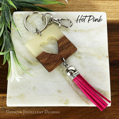 Cut Out Heart Keychain