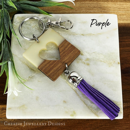 Cut Out Heart Keychain
