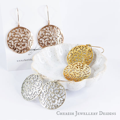 Vermeil Filigree Earrings