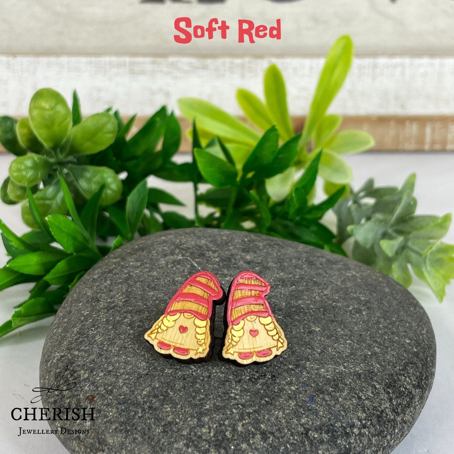 Girl Gnome Stud Earrings