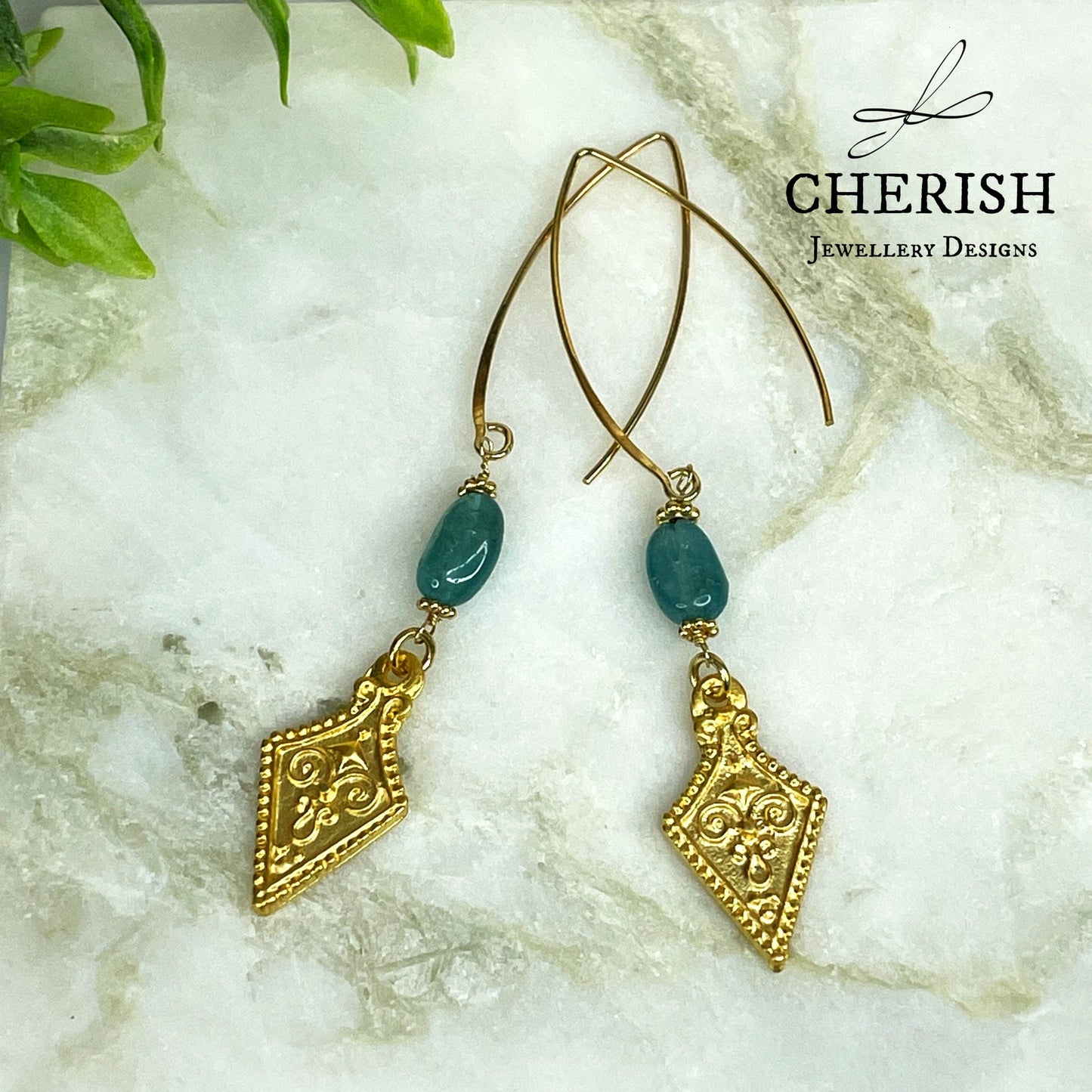 Isuka Vermeil Earrings with Apatite