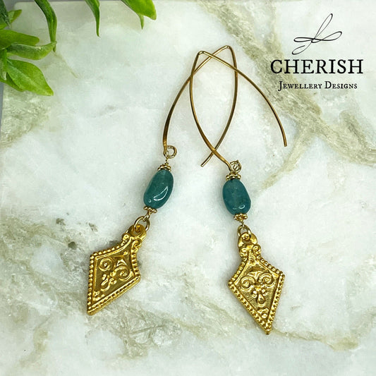 Isuka Vermeil Earrings with Apatite