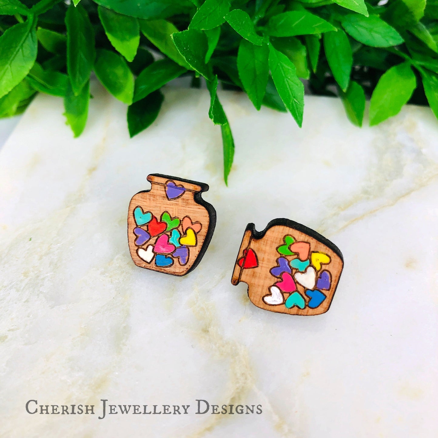 Rainbow Jar of Hearts