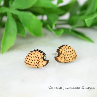 Love me Hedgehogs Stud Earrings