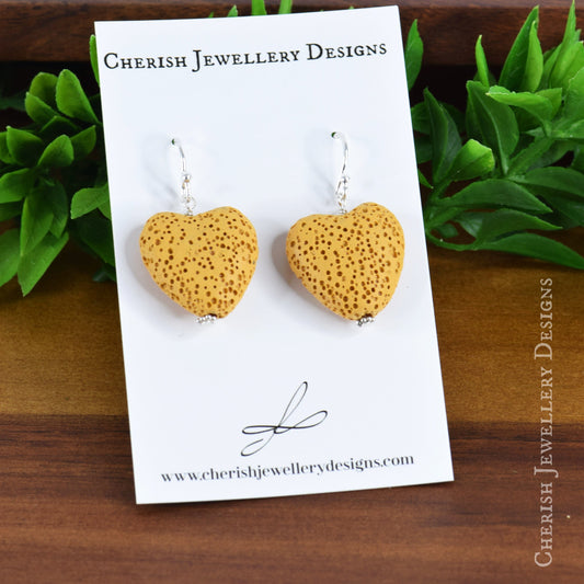 Mini Lava Heart Earrings