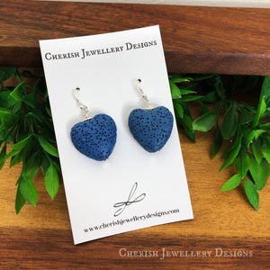 Mini Lava Heart Earrings