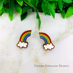 Mini Rainbow & Cloud Stud Earrings
