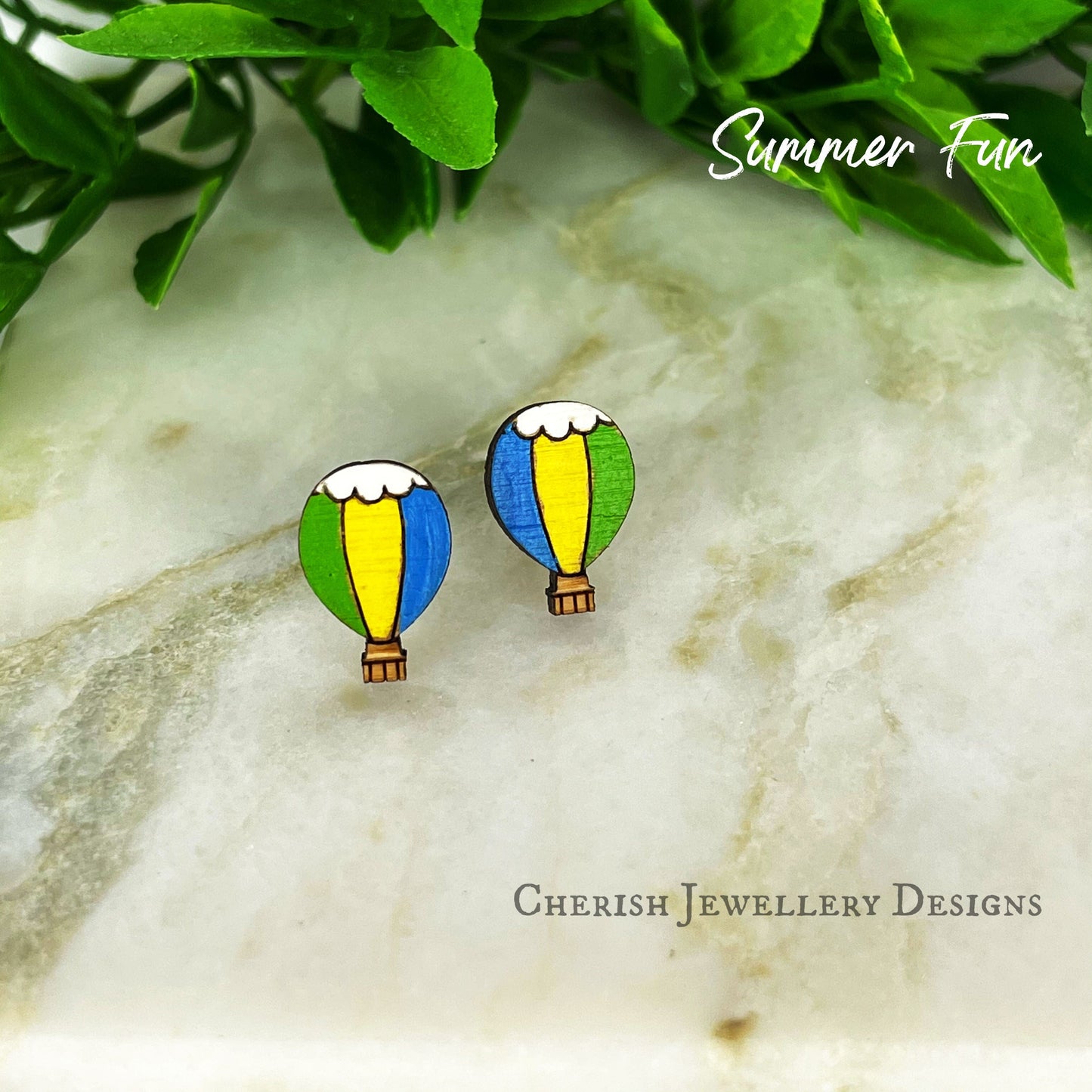Hot Air Balloon Stud Earrings