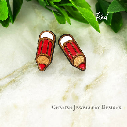 Mini Pencil Stud Earrings
